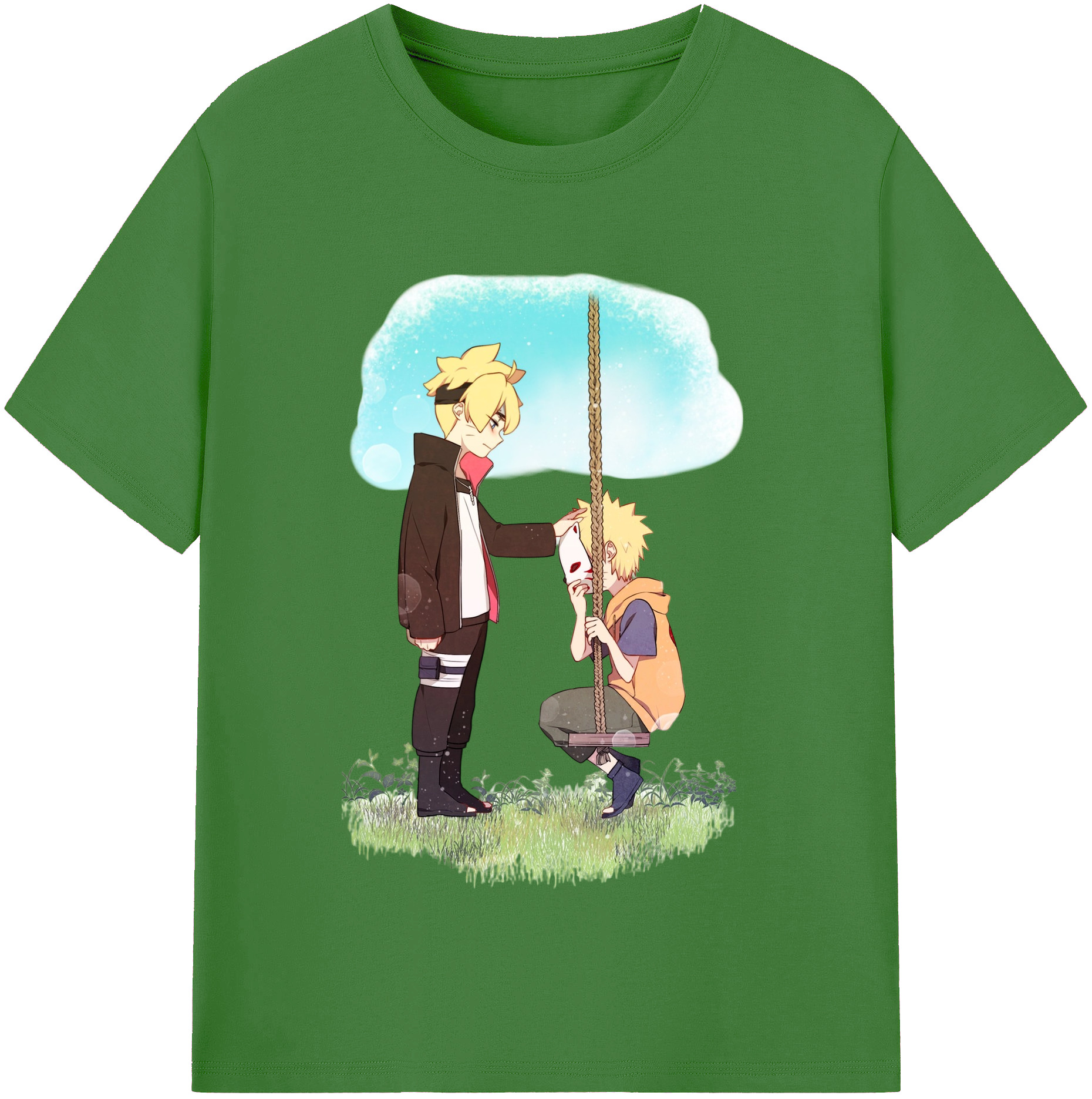 （画像用） NARUTO -ナルト- うずまき ボルト Uzumaki Boruto レディースカジュアルプリントTシャツ（綿100％）